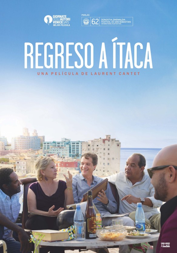 Cartel de la bonita y emocionante director de "La clase", Laurent Cantet, sobre un grupo de viejos amigos que se reúnen tras la vuelta de Amadeo del exilio.