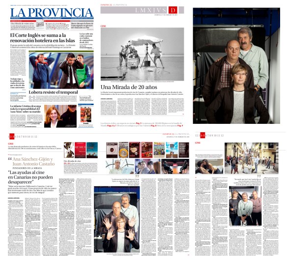 .Así salió publicada la entrevista en febrero de 2014 en el suplemento dominical de La Provincia / OAC