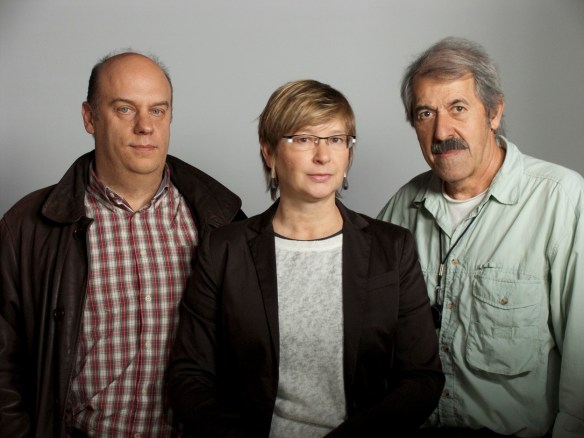 Alfonso Ruiz, Ana Sánchez-Gijón y Juan Antonio Castaño, los tres socios de la productora La Mirada / LA MIRADA