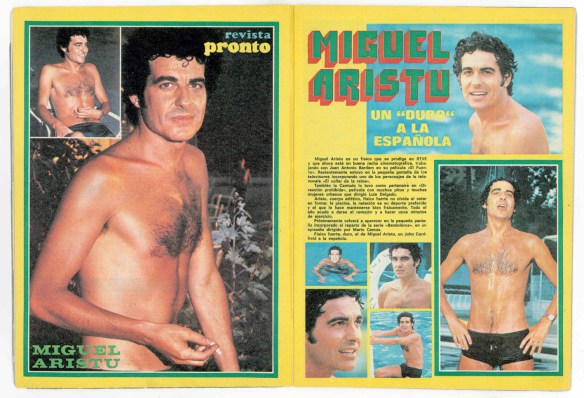 Interior de la revista Pronto de 1976 con reportaje dedicado a Miguel Aristu. / OAC