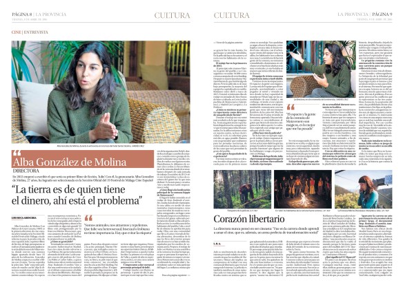 .Así salió la entrevista en el suplemento de Cultura de La Provincia del viernes 8 de abril. / OAC