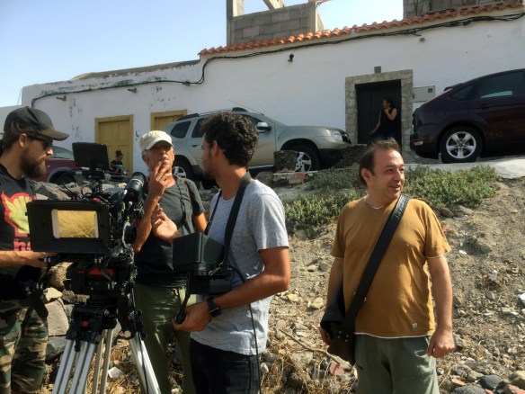 Momento del rodaje el día de la Rama, el 4 de agosto. / ISABELLE STOFFEL
