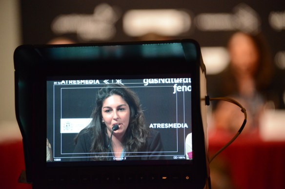 Alba González de Molina, en la presentación de "Julie" en el festival de Málaga. / LUIS ROCA ARENCIBIA